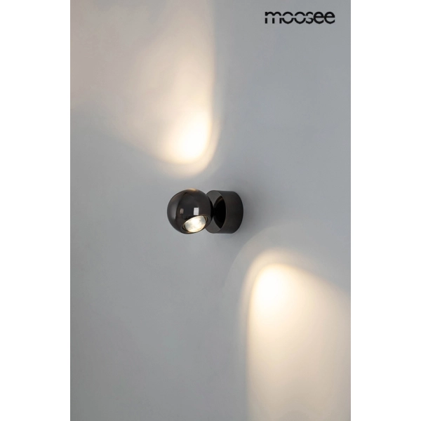 MOOSEE lampa ścienna EOS czarny chrom